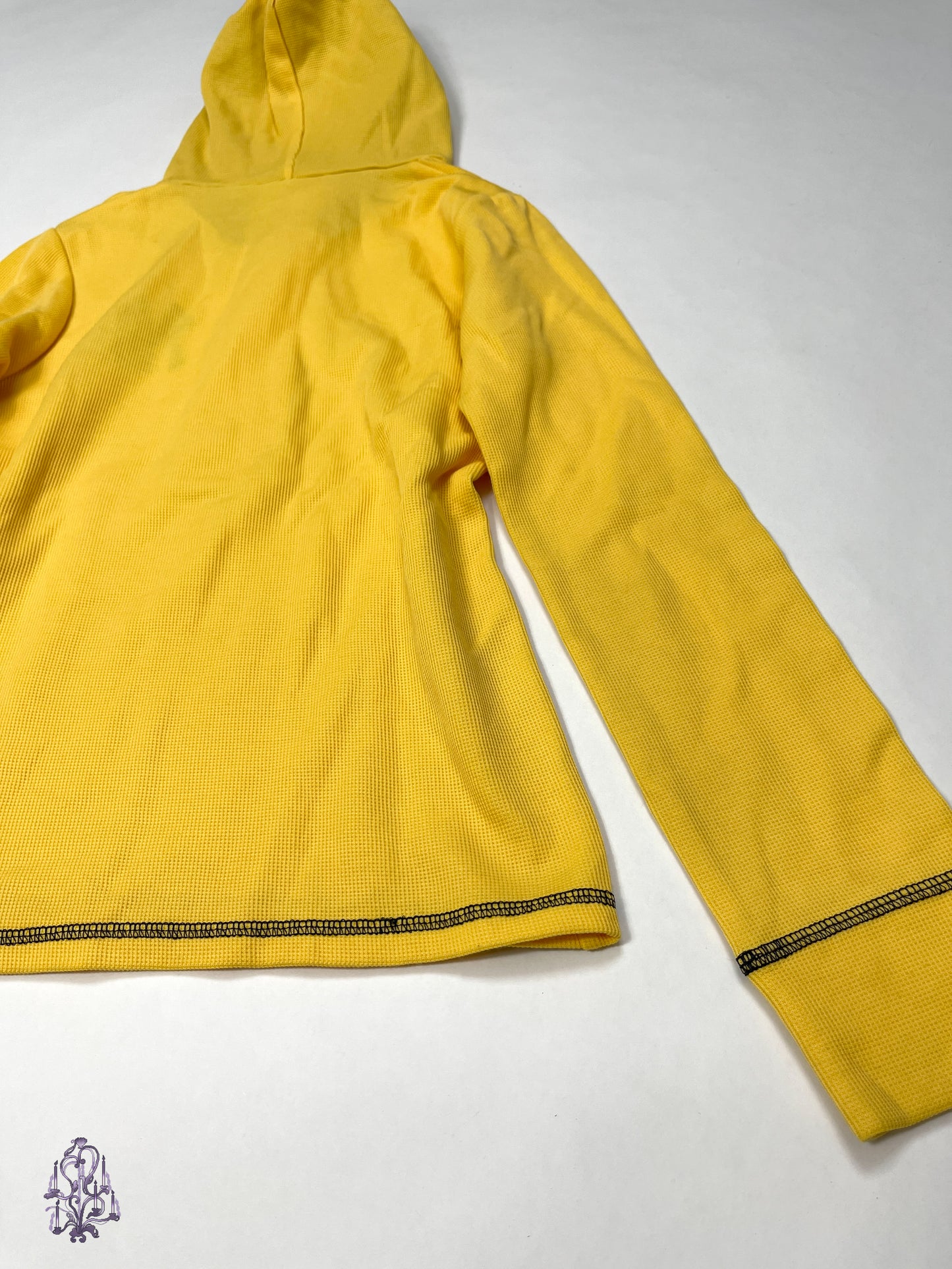 NY button up long sleeves hoodie in yellow