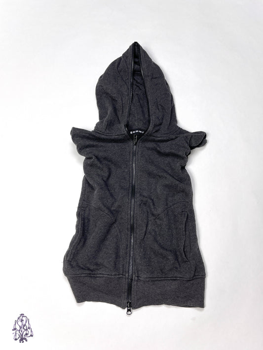 Gomme zip up sleeveless hoodie