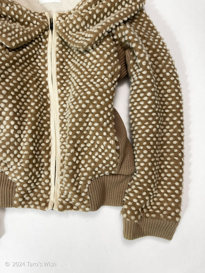 polka dots zip up jacket, tsumori chisato