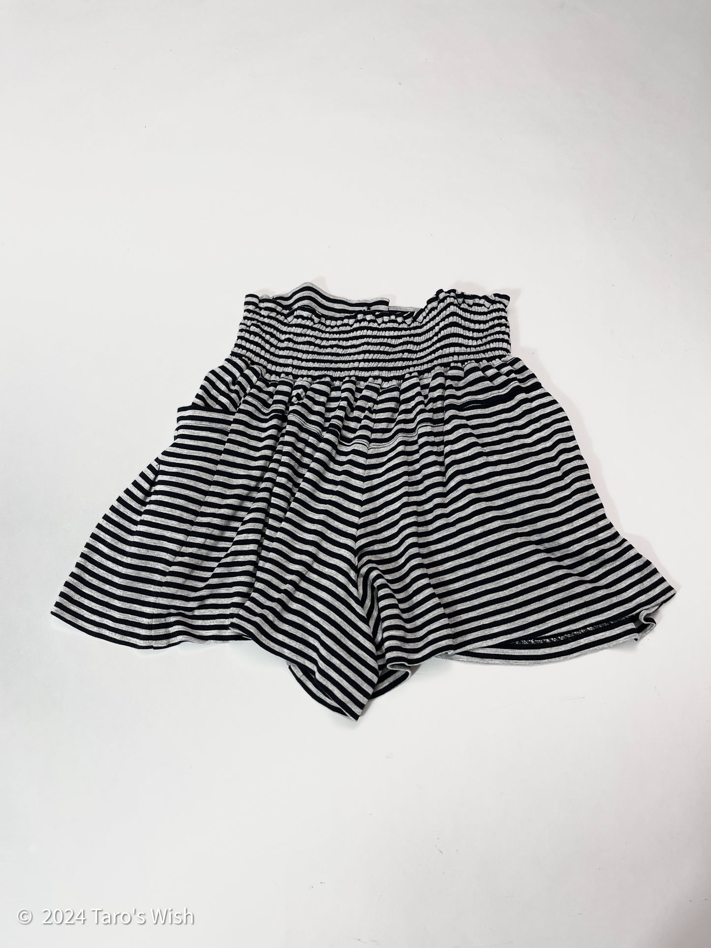 stripe high waist button up bloomers, japanese label