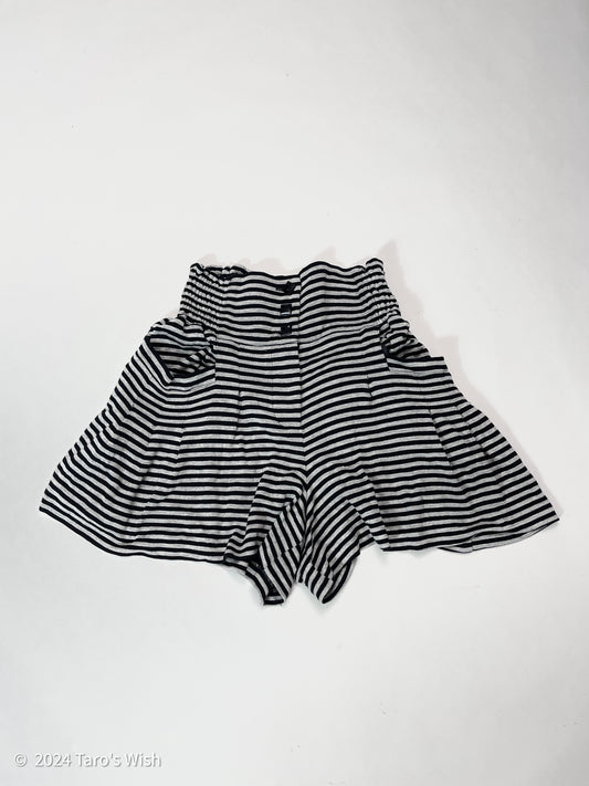 stripe high waist button up bloomers, japanese label