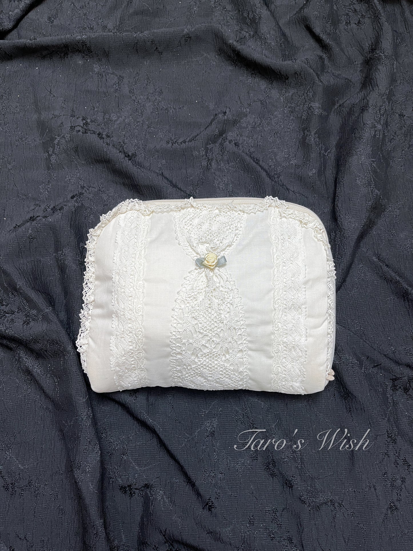 White Lace Cosmetic Bag