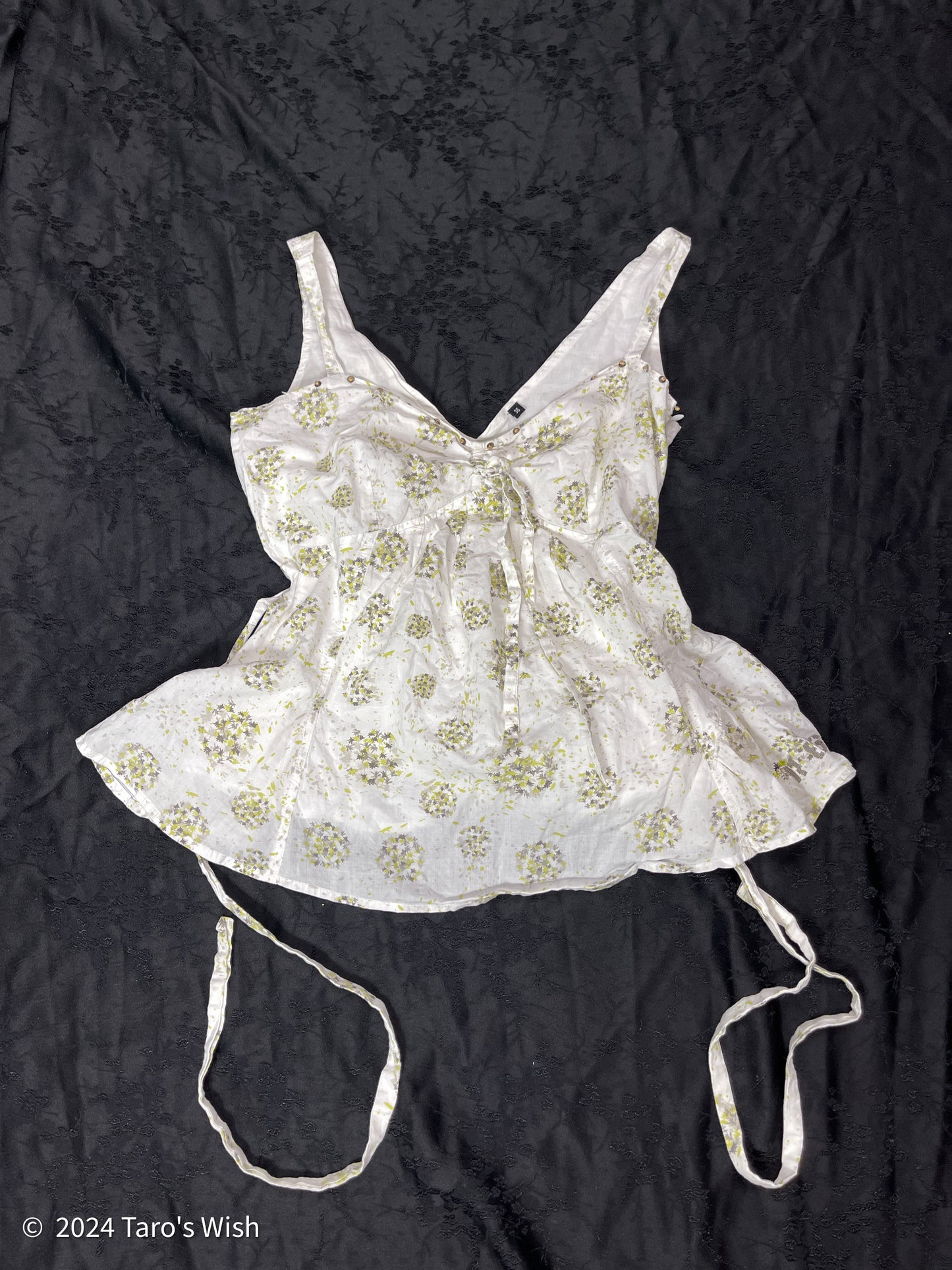 flower print babydoll top, euro label