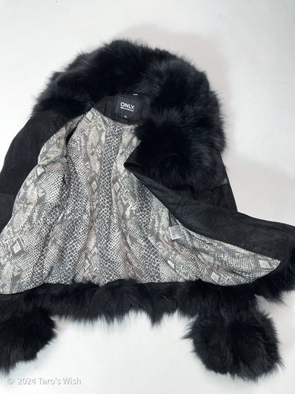 fox fur dark elf coat, only