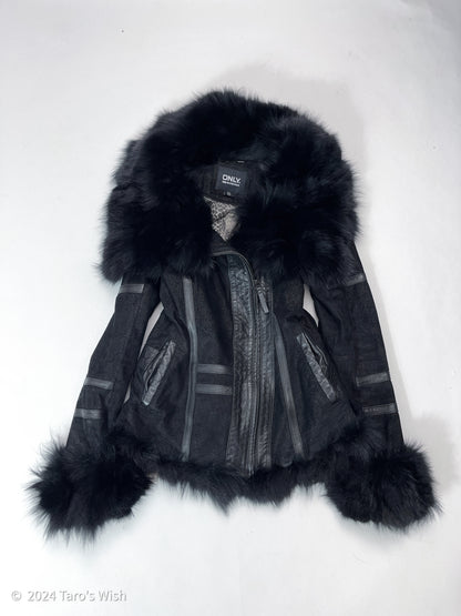 fox fur dark elf coat, only