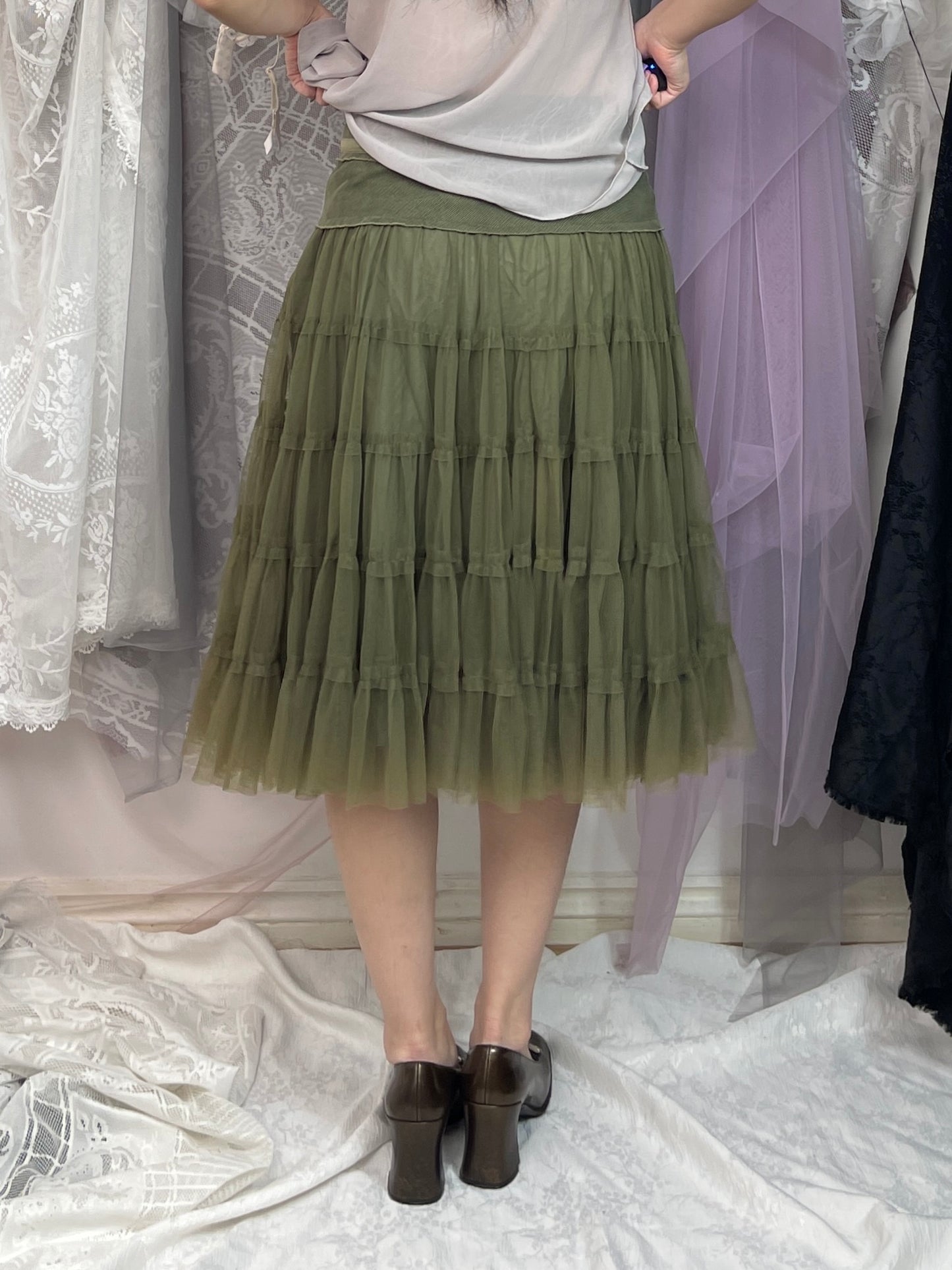 Morgan de toi tulle elf midi skirt