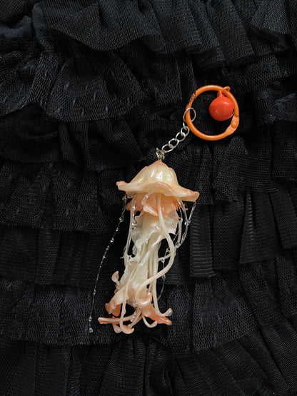Clay Jellyfish Keychain with Bell