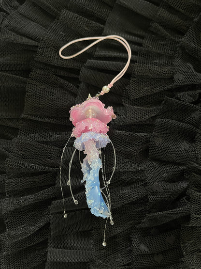 Handmade 𖦹 Jellyfish Key Chain Phone Chain