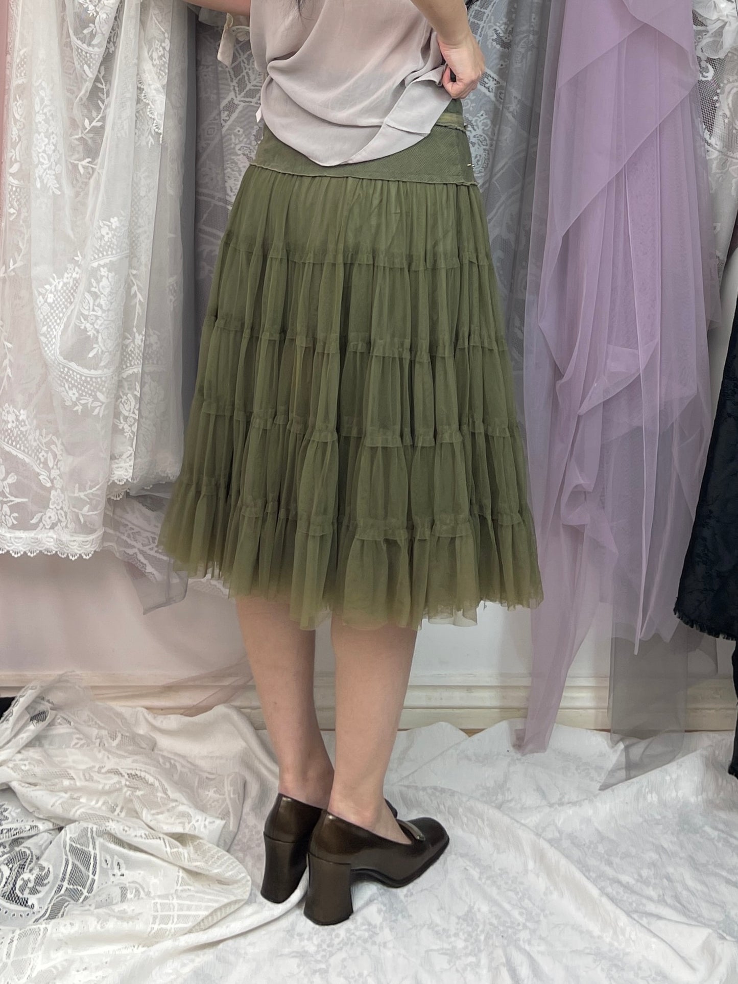 Morgan de toi tulle elf midi skirt