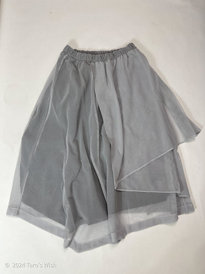 asymmetric grey maxi skirt, japanese label