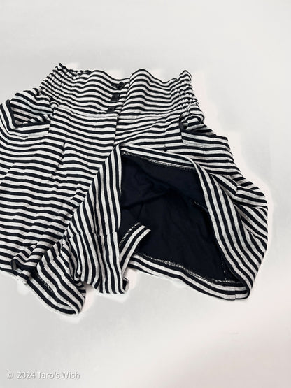 stripe high waist button up bloomers, japanese label