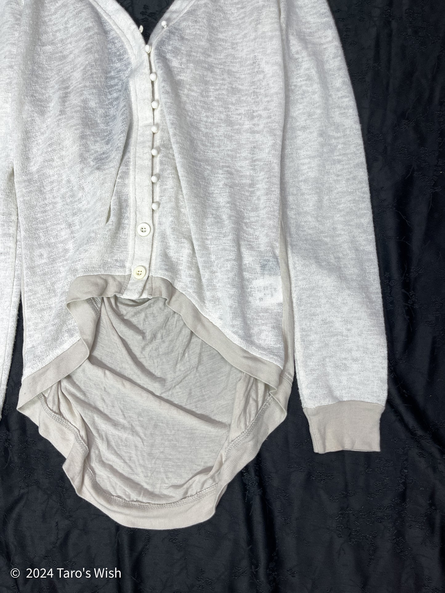 button up semi sheer cardigan, japanese label