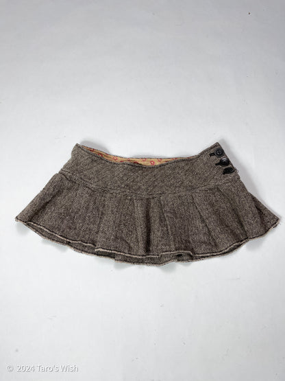 side button up woolen micro skirt, abercrombie est 1892