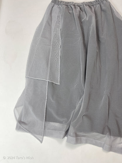 asymmetric grey maxi skirt, japanese label