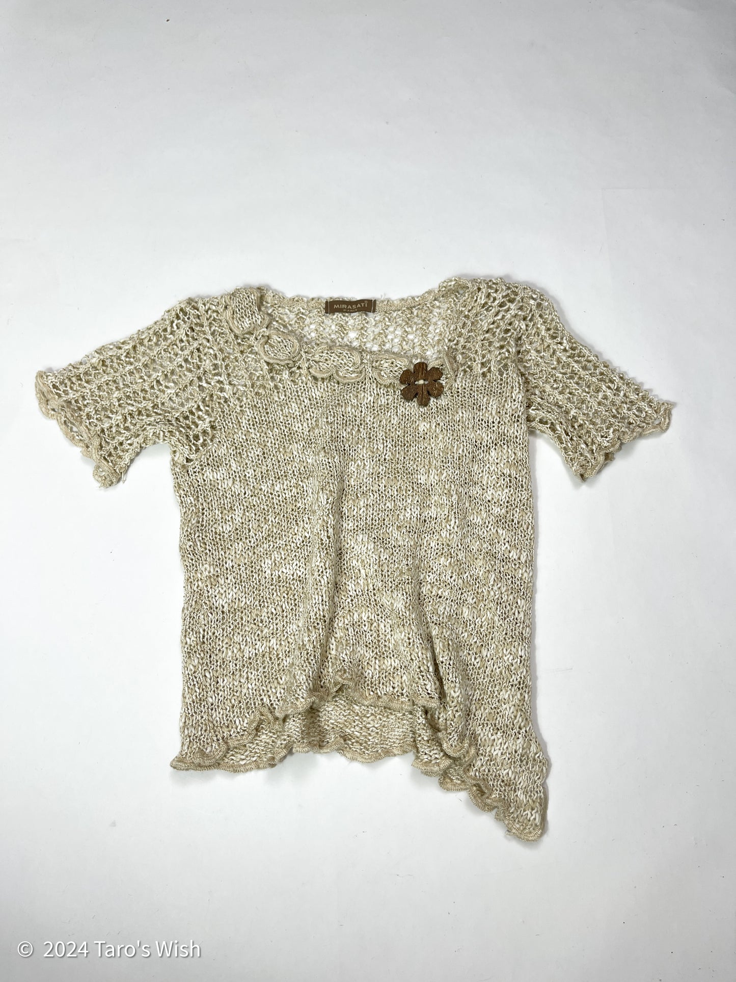 knit asymmetric top, french label