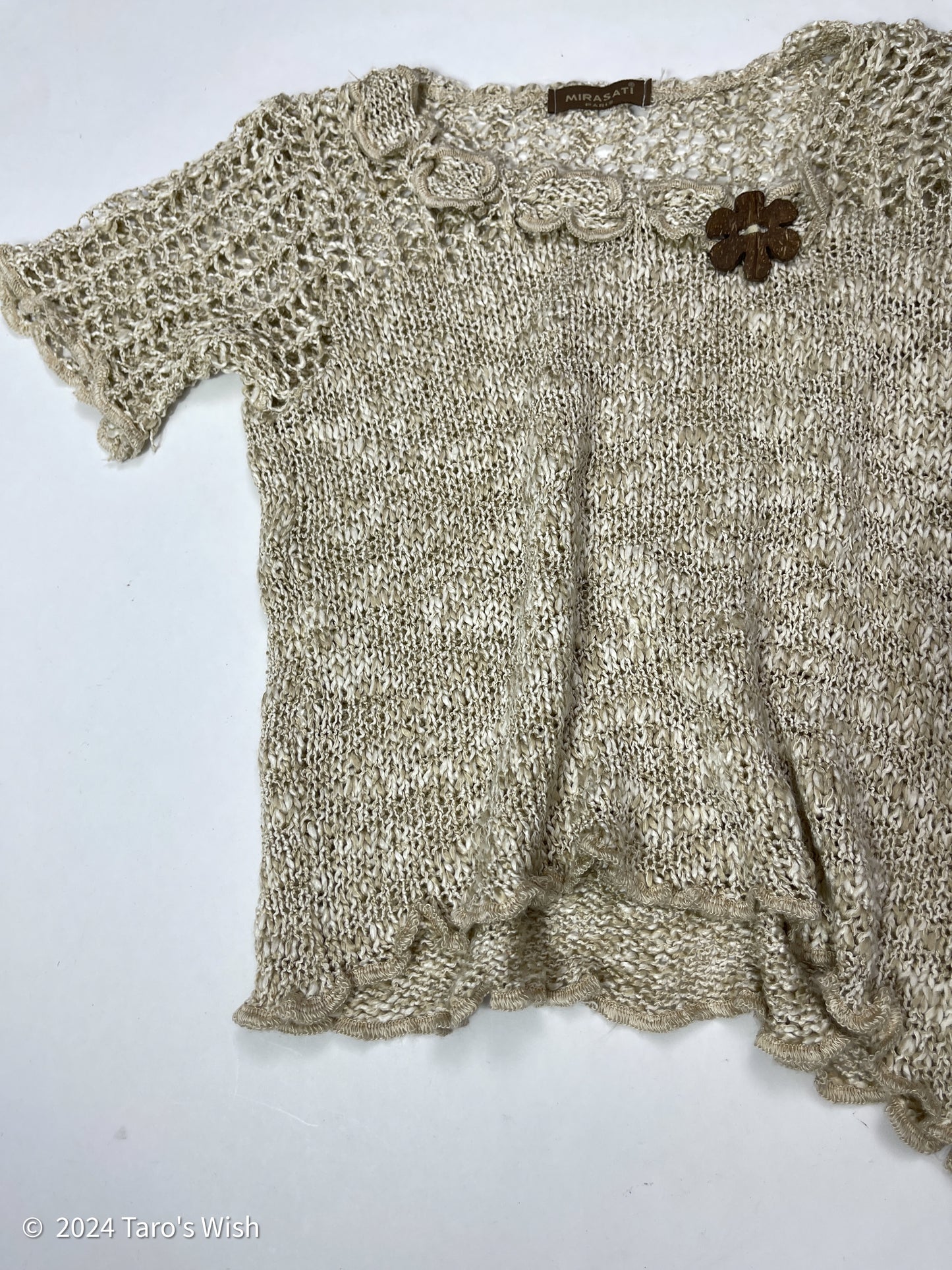 knit asymmetric top, french label