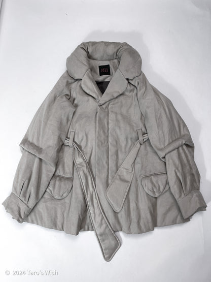 tie up suede coat, hisui