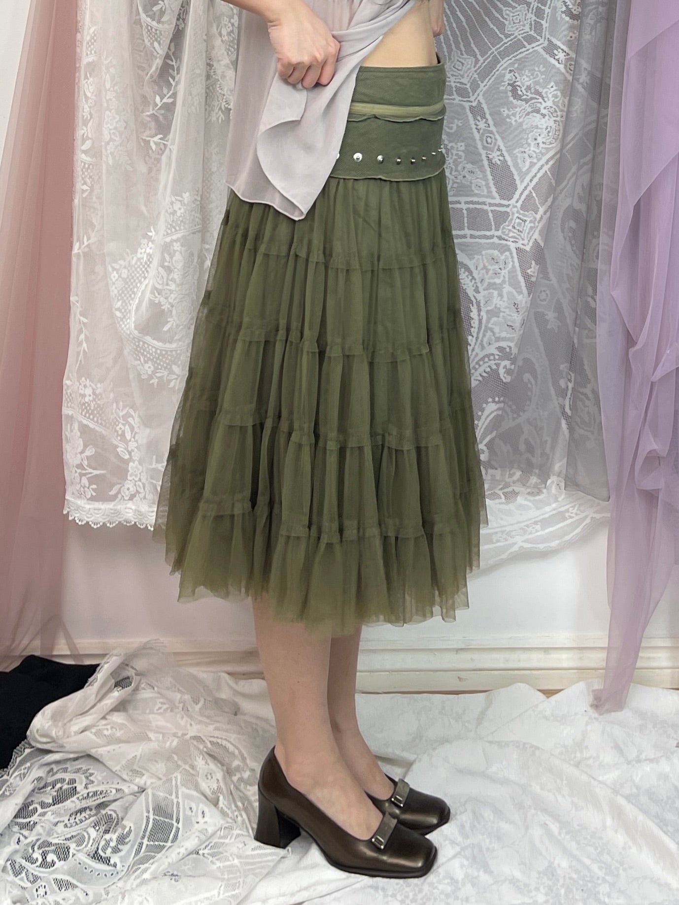 Morgan de toi tulle elf midi skirt