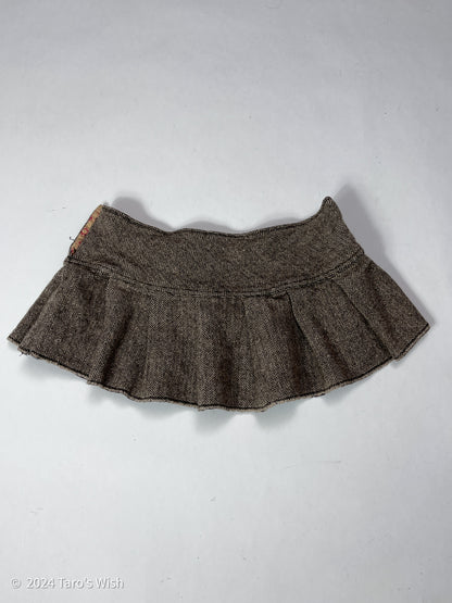 side button up woolen micro skirt, abercrombie est 1892