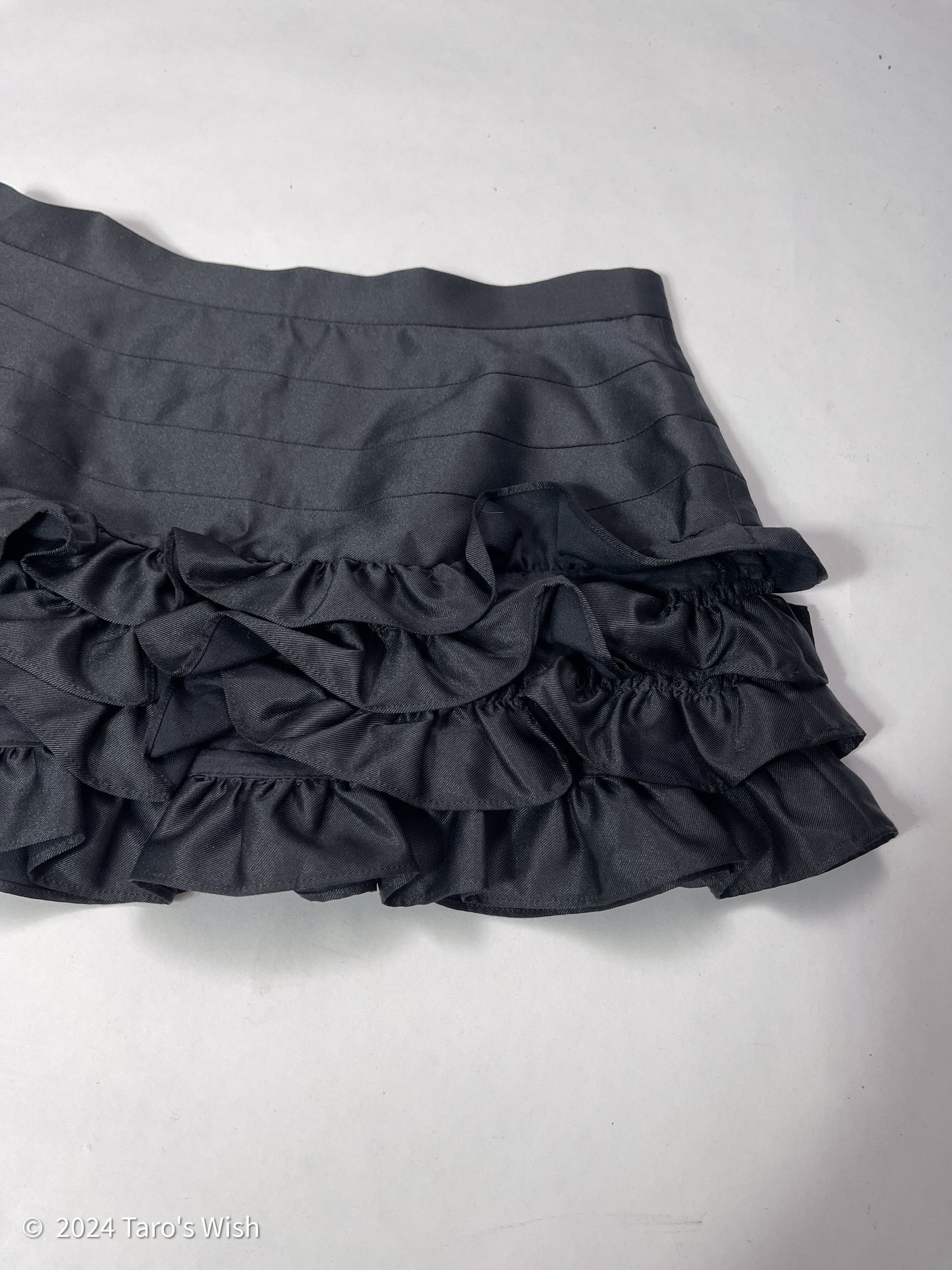 multi layers ruffle hem mini skirt, japanese label