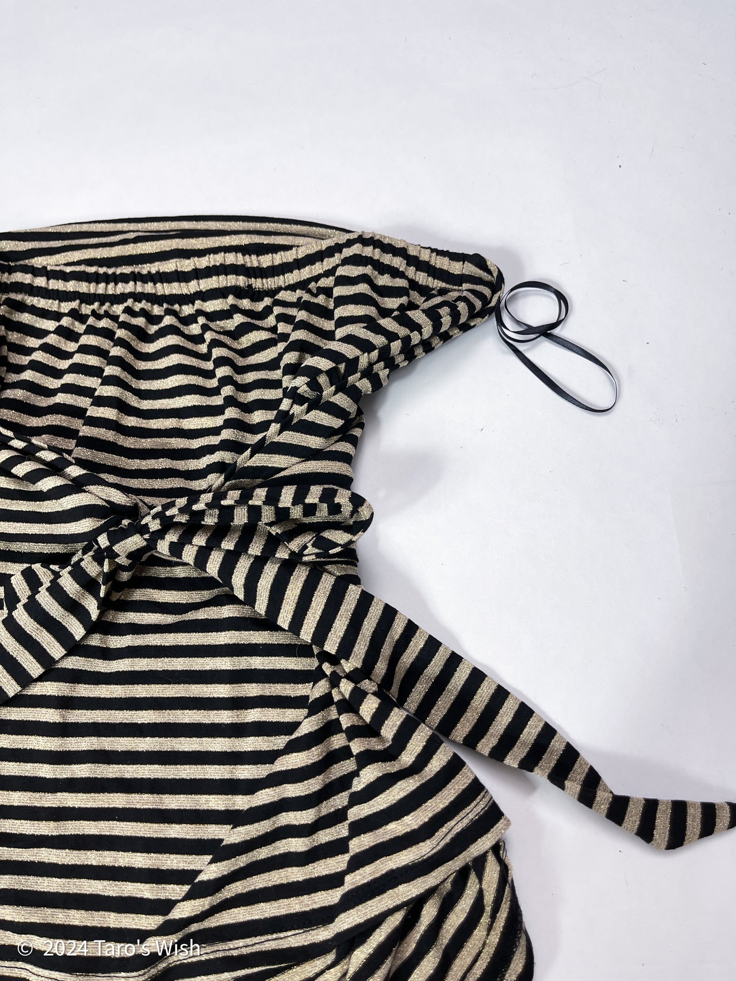 stripe tie up bustier top, italian label