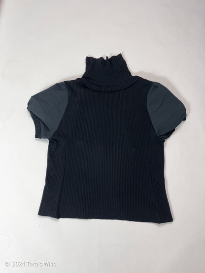 patchwork zip up top, japanese label